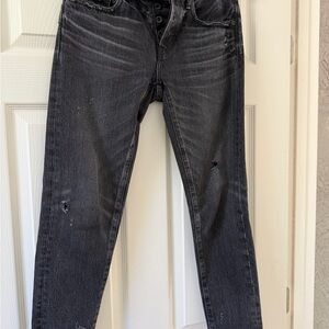 Moussy Dark Gray Straight Leg Jeans